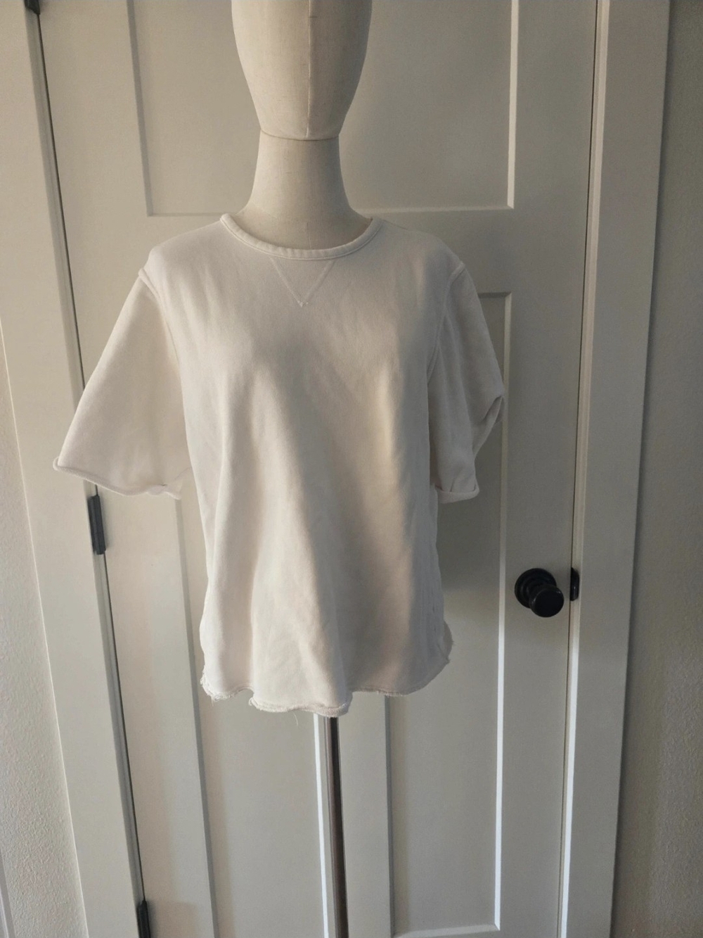 Emerson Fry White Short-Sleeve Crewneck Sweatshirt